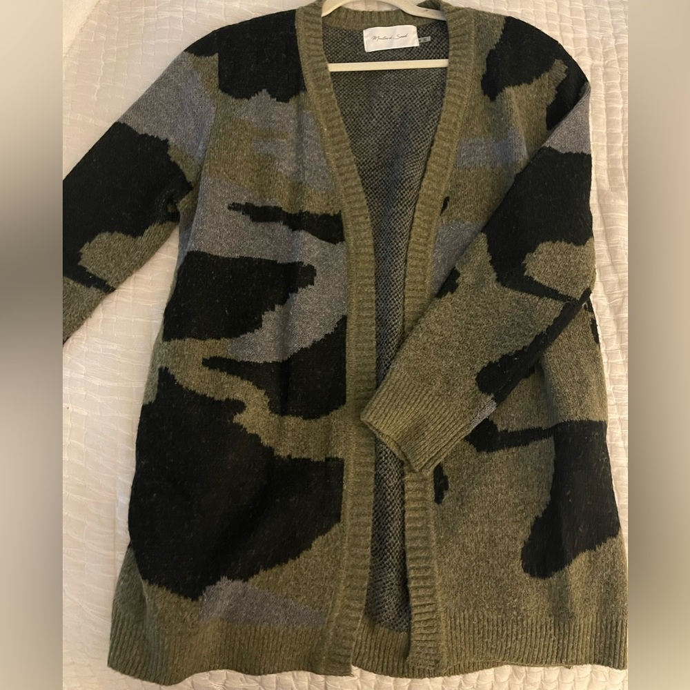 Mustard Seed Camo Cardigan